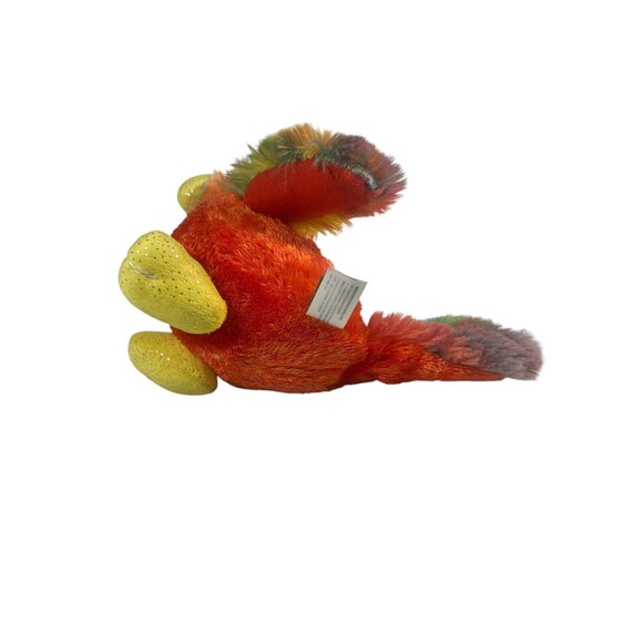 Wild Republic Parrot Bird Plush Gem Heart On Chest Colorful Toy 8 1/4” Tall - Picture 12 of 14